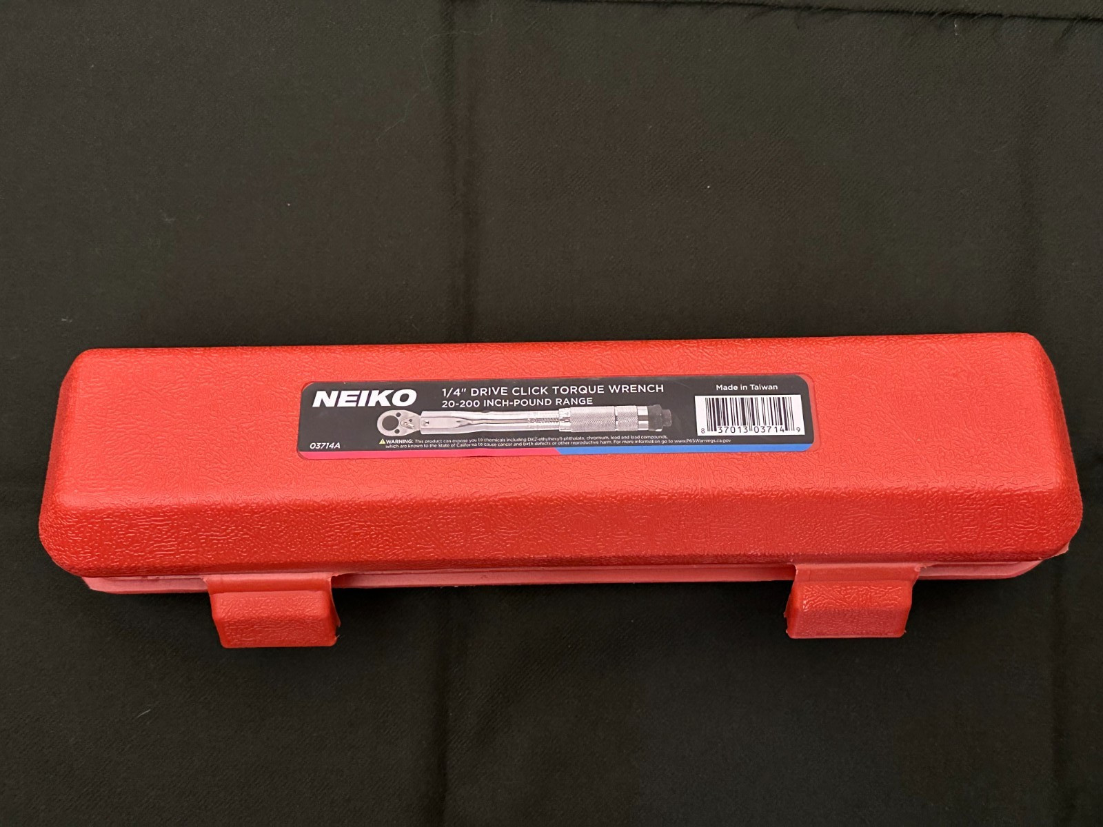 Nelko 1/4" drive inch pound click type torque wrench