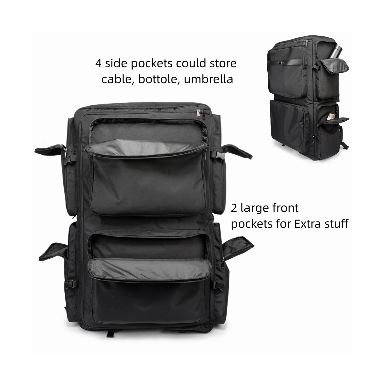 Rabjen DJ Backpack for Club Gigs, DJ Mixer Case Compatible with Pioneer DDJ-R...