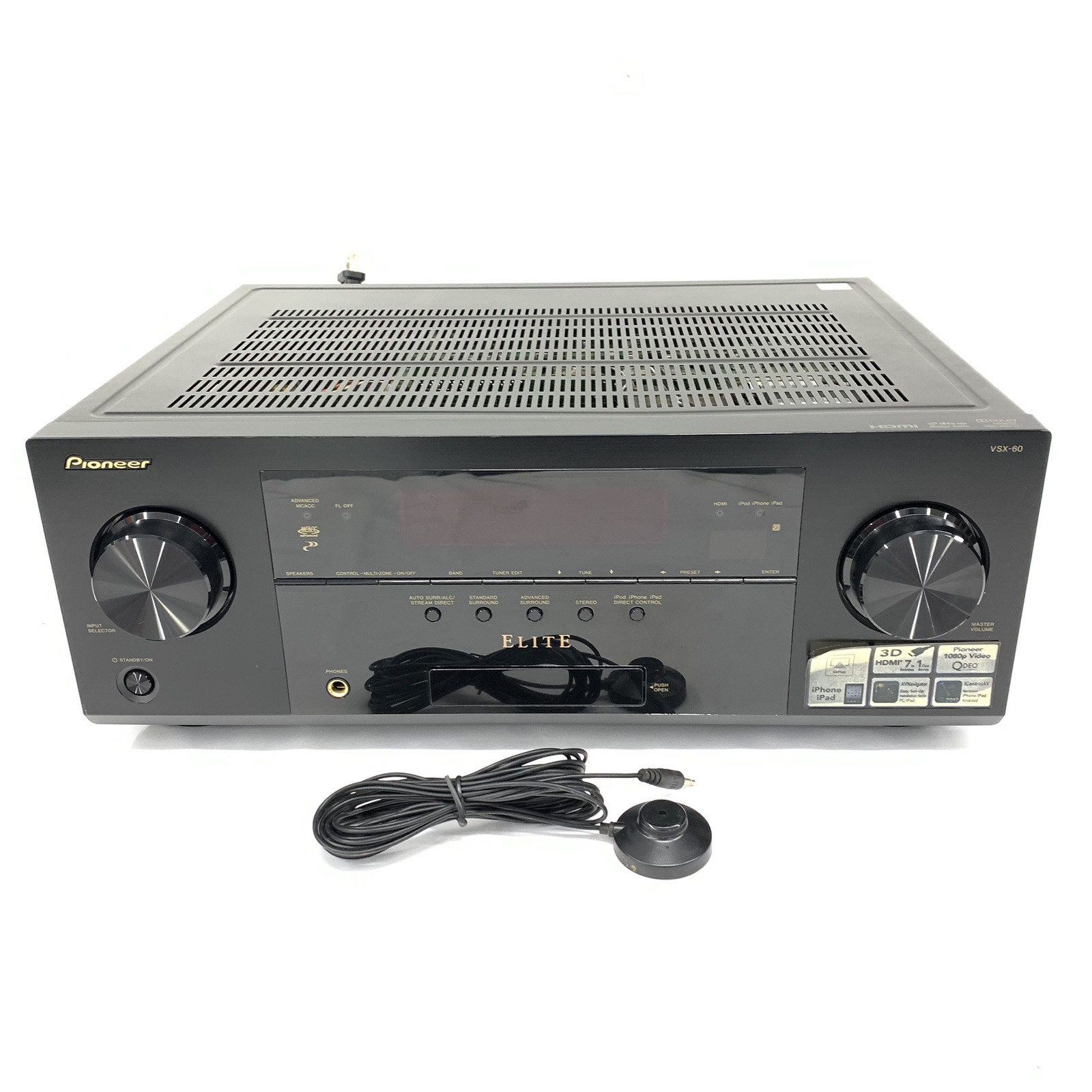 Pioneer VSX-60 AV Receiver 7.2Ch 7x HDMI. No Remote, For Parts or Repair - READ