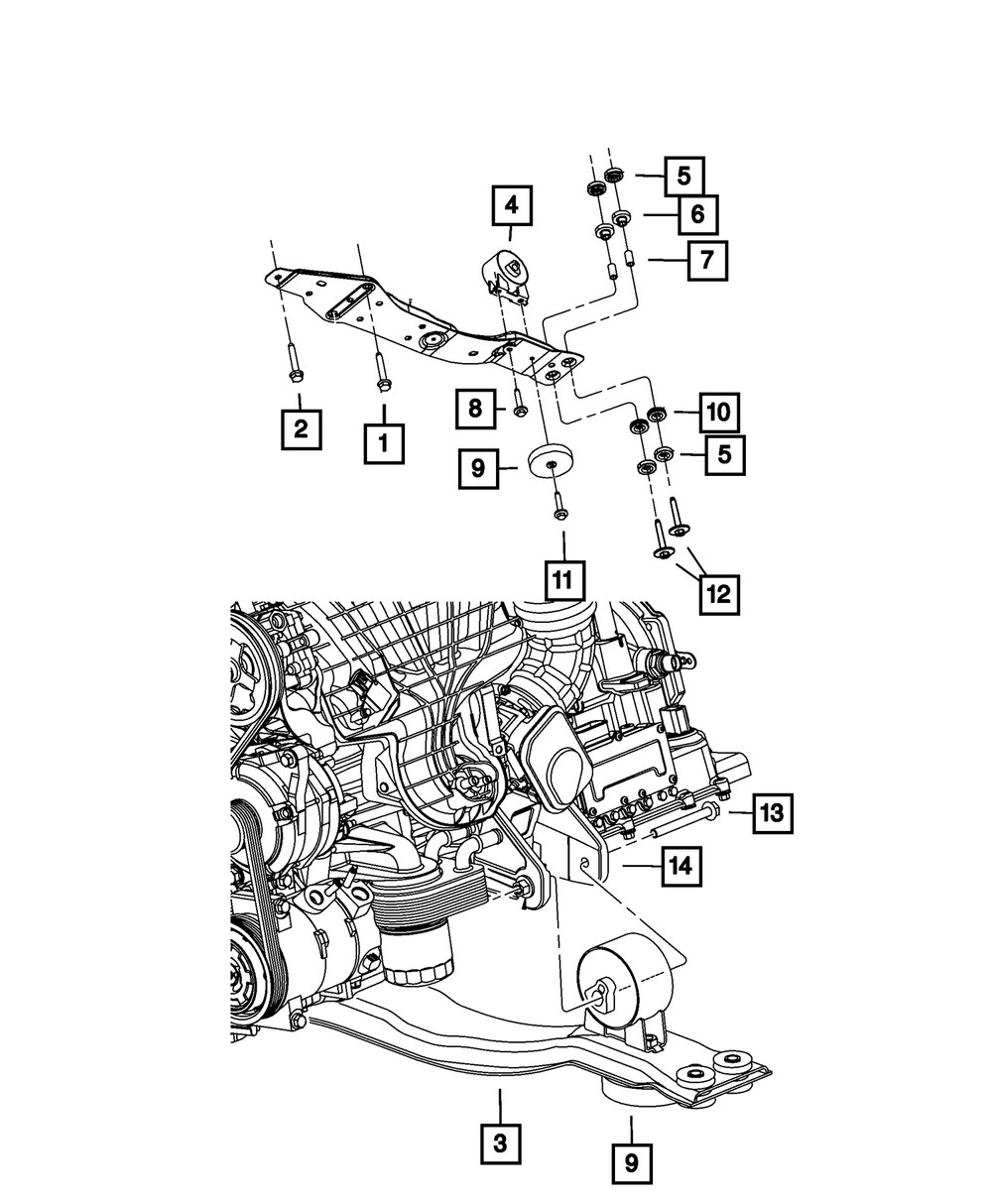 Genuine Mopar Engine Mount Bracket Front 5090606AA