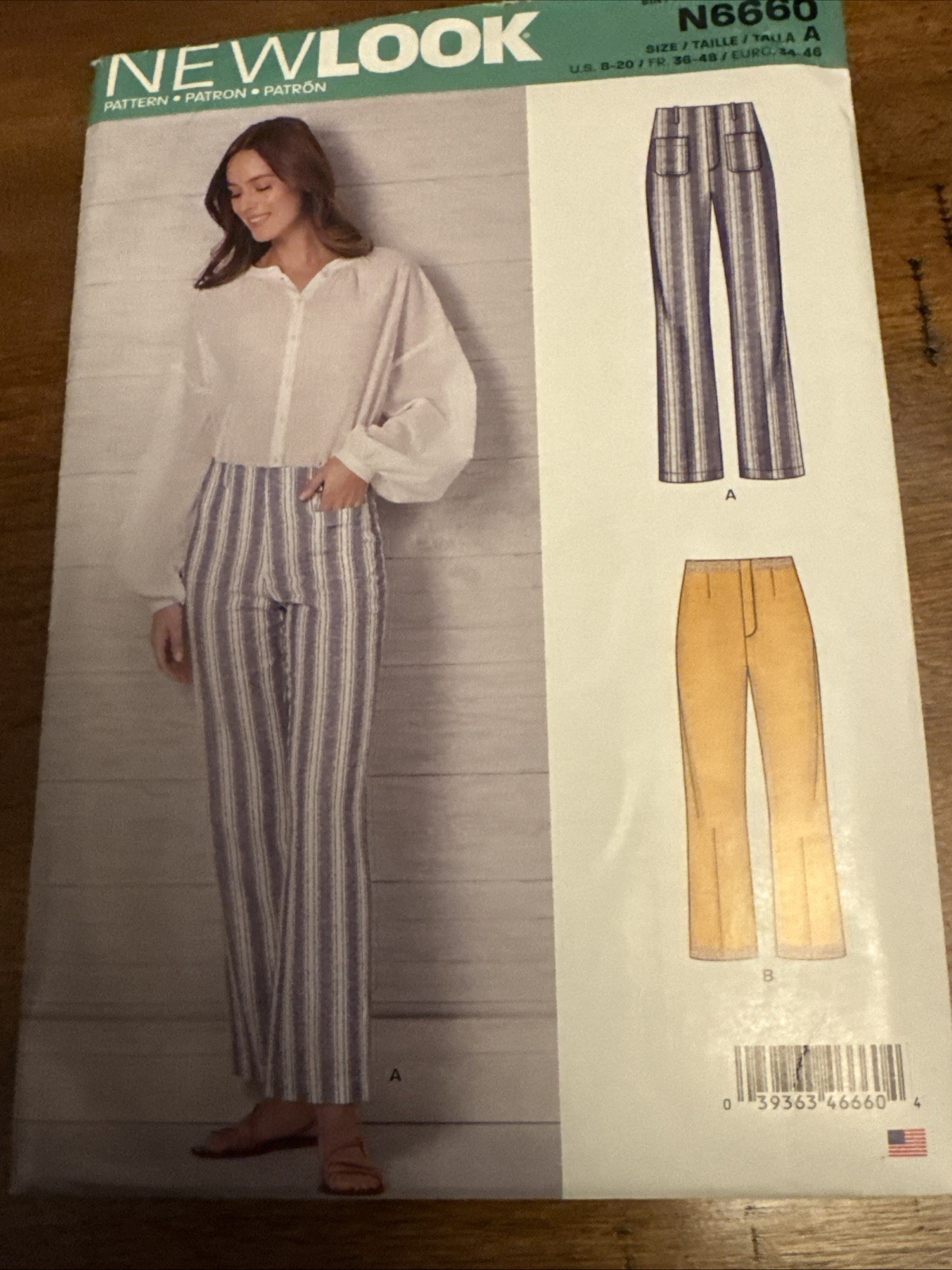 New Look Pattern N6660 Ms High Waisted Pants in 2 Lengths w/Kick Flare Leg 8-20