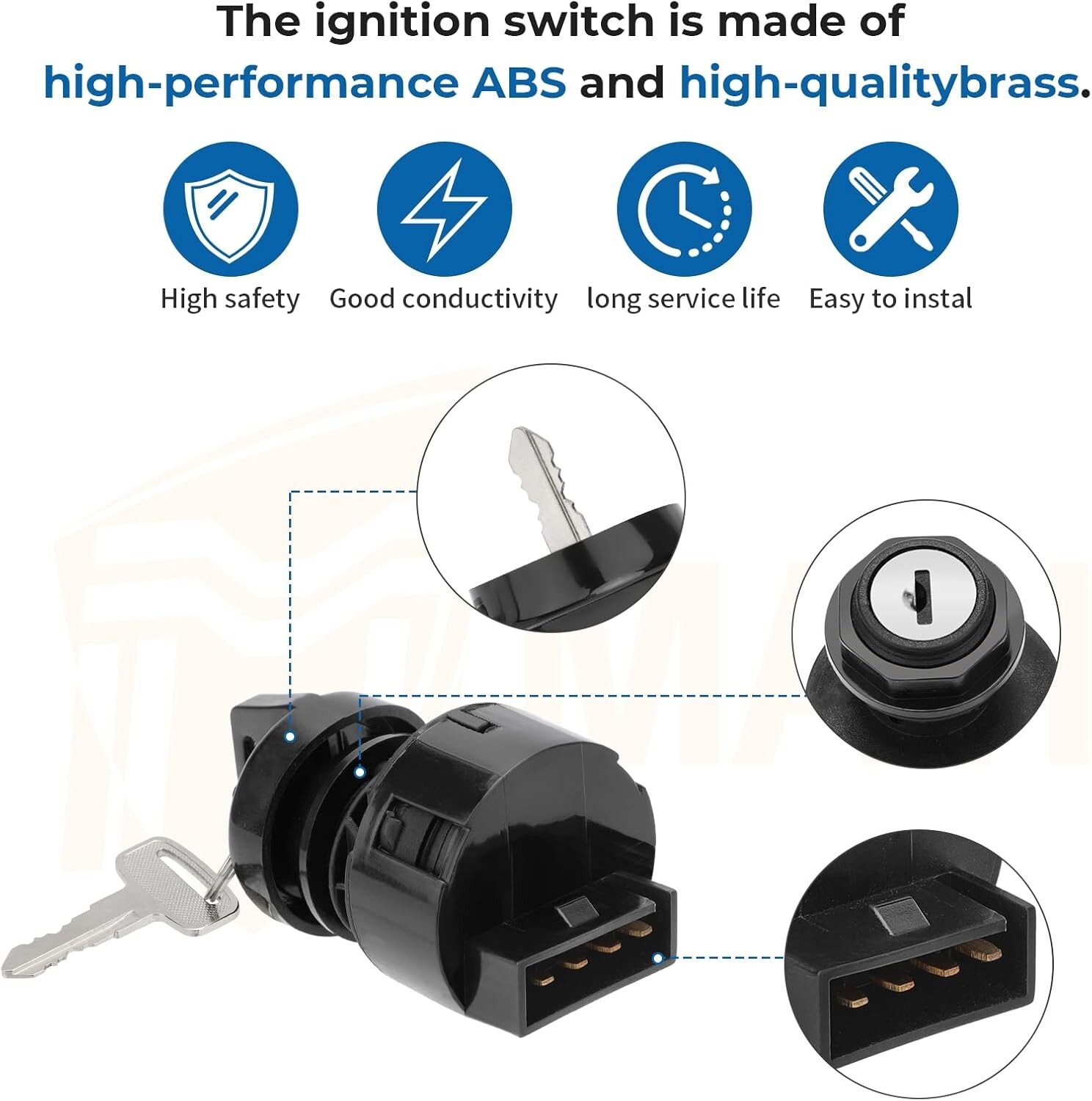 Ignition Key Switch for Polaris Sportsman 500 2000 2001