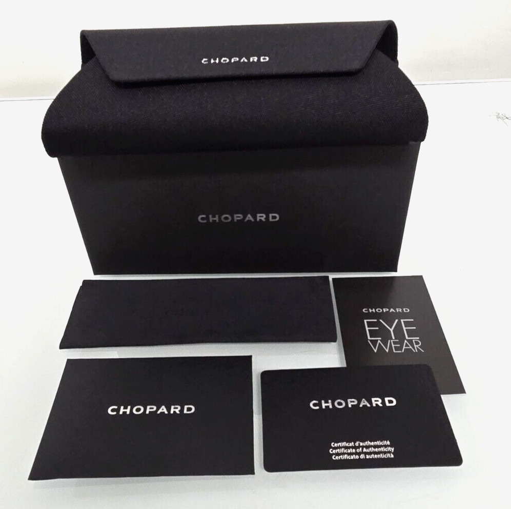 NEW!! Authentic Black Chopard Soft Fabric Glasses Case, Cloth and Card