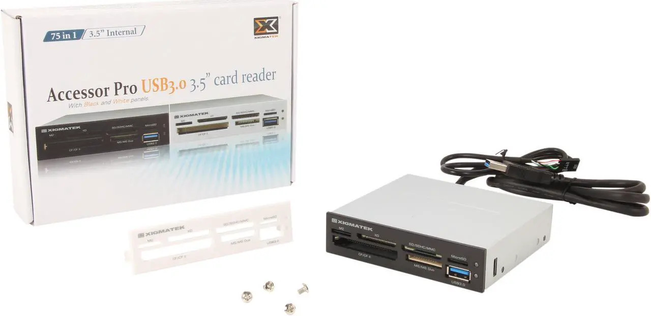 XIGMATEK Accessor Pro Extreme Speed Real USB3.0 3.5" Card Reader 75 in 1