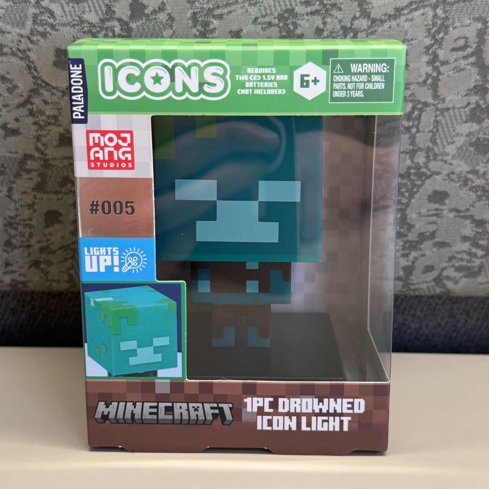 Paladone Icons Mojang Minecraft Light - Drowned #005 Series 1 NEW