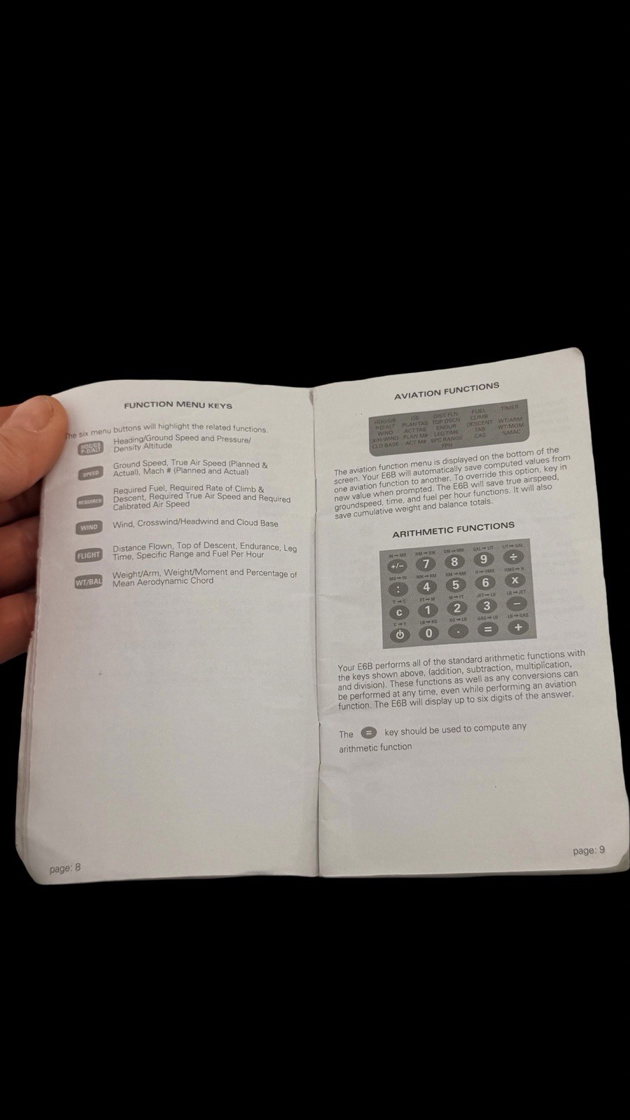 Sporty’s E6B Electronic Flight Computer Manual Pilot Aviation Guide 2016 Damaged
