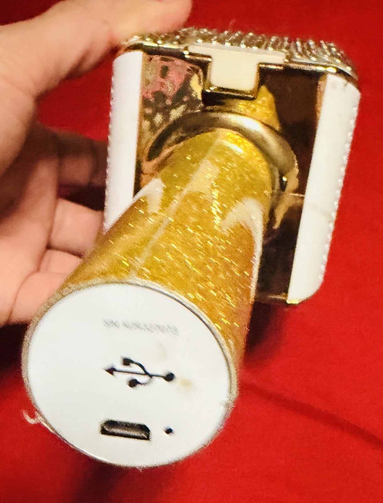 Pop Solo Gold Wireless Karaoke Microphone USB Echo Volume Controls Handheld