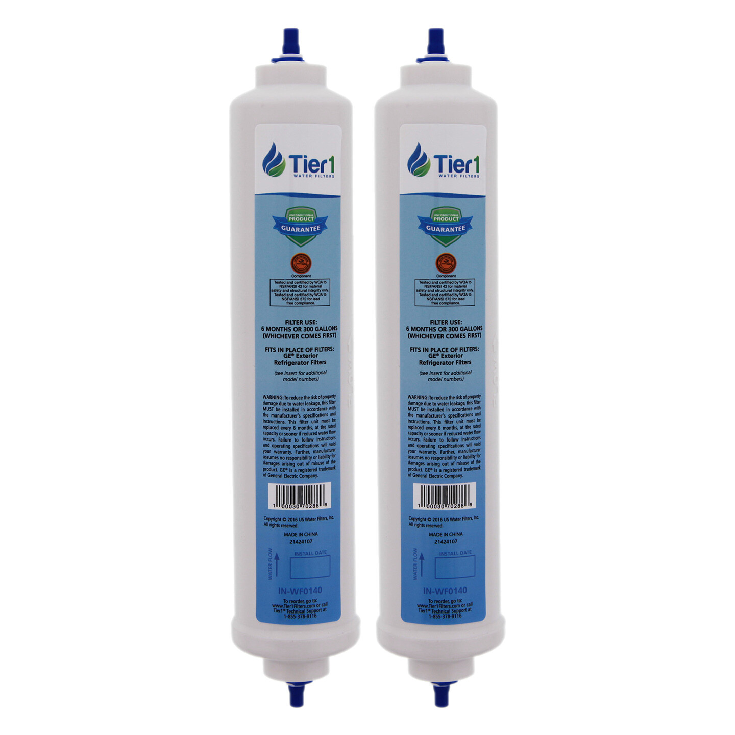 Fits GE GXRTDR Comparable Inline Water Filter 2 Pack