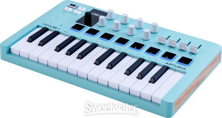 Arturia MiniLab 3 25 Slim-key Controller - Aquamarine