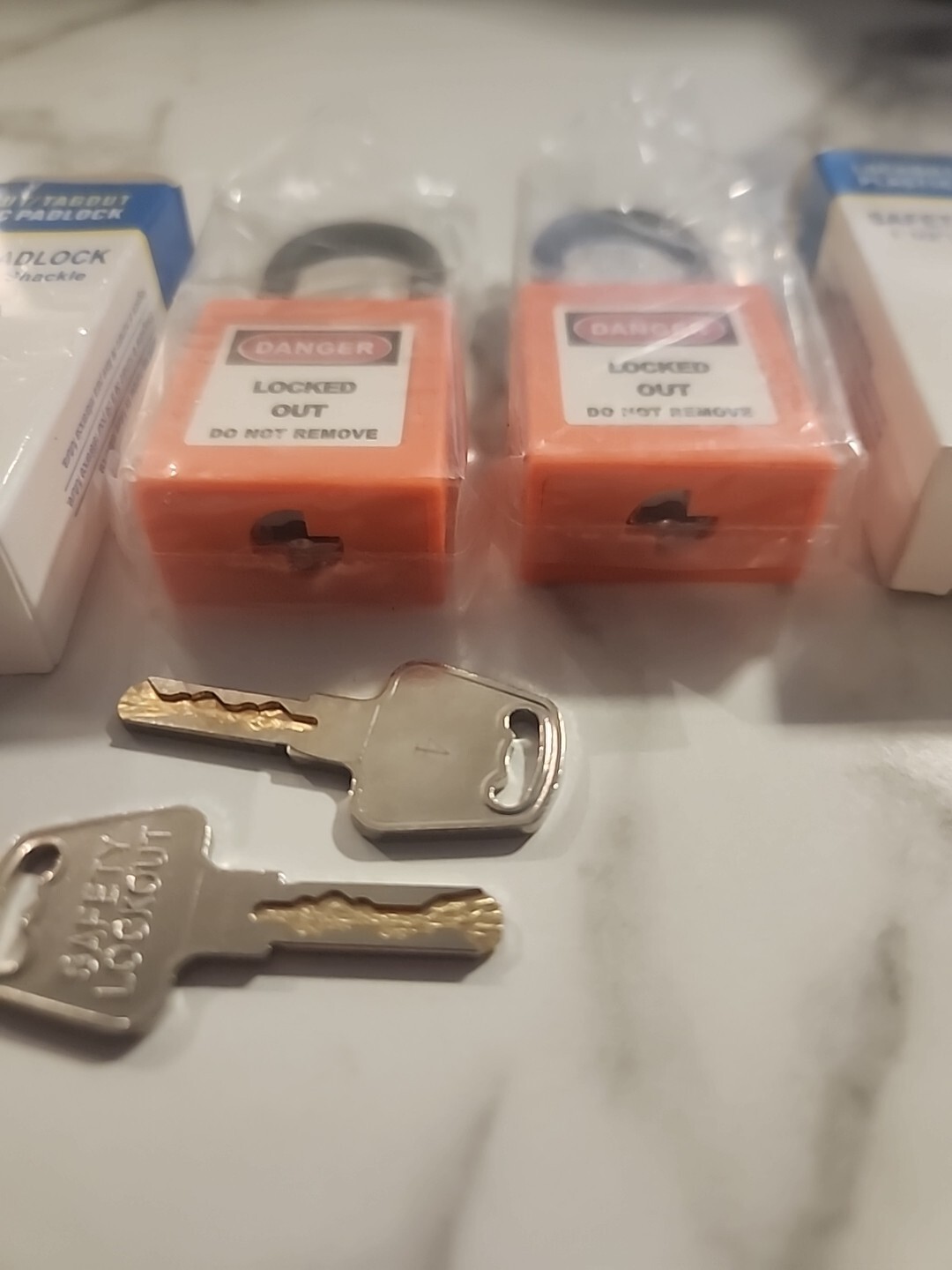 TWO-PACK 2X Lockout Tagout Safety Locks Padlock,1 Key Per Lock (2 Locks 2 Keys)