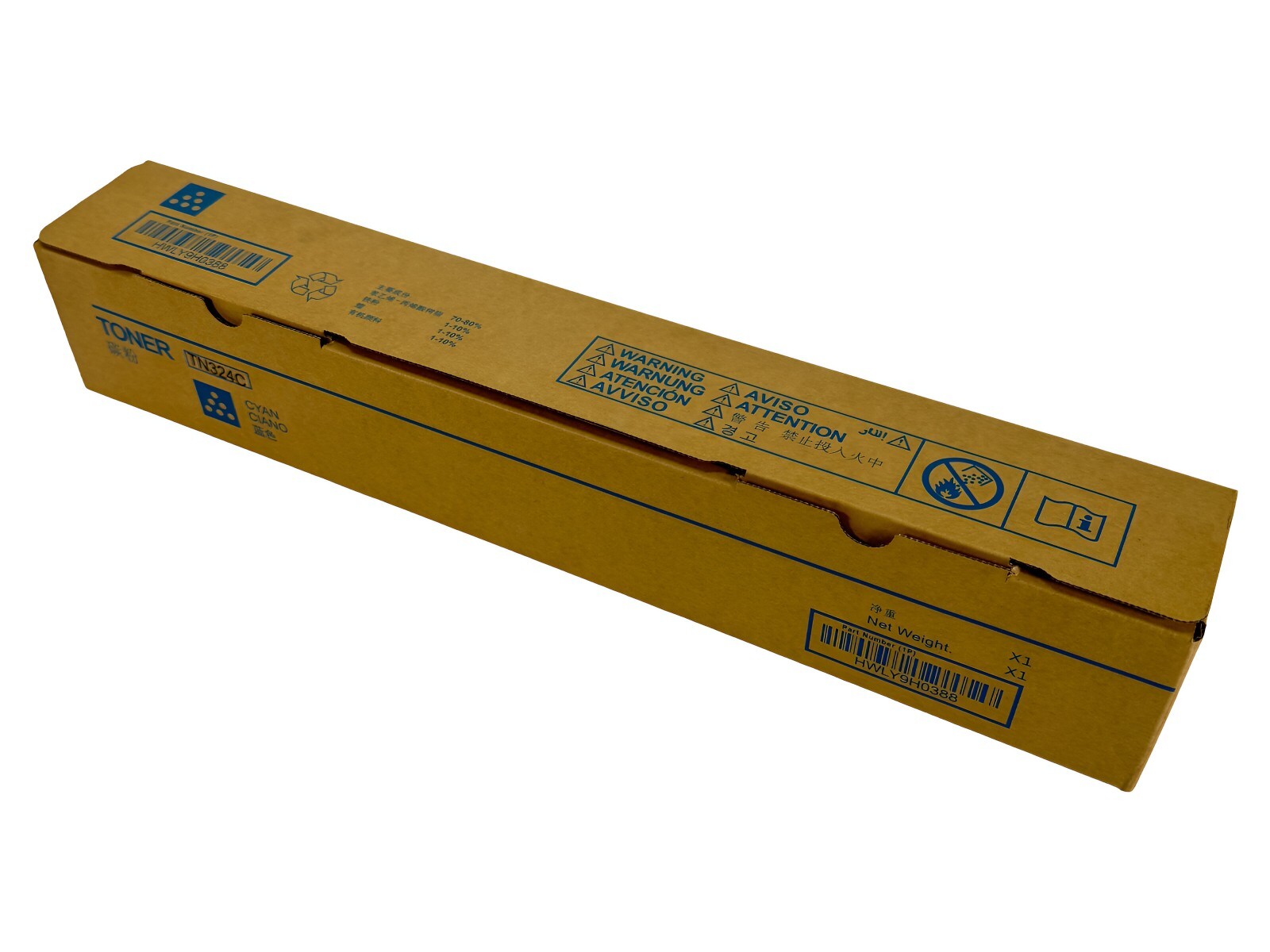 Konica-Minolta Cyan Toner Cartridge TN324C A8DA430 for Bizhub C258 C308 C368