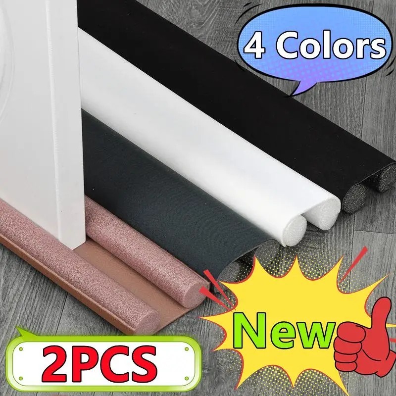 Under Door Draft Stopper 2PCS Bottom Seal Strip Weather Stripping Gap Blocker 4