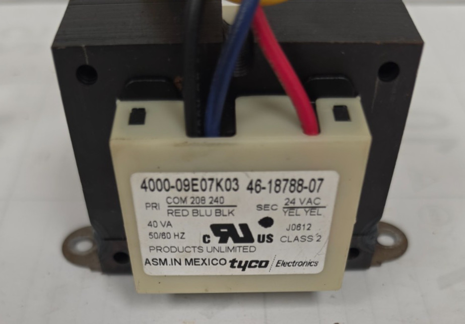 Tyco Elec. Transformer 4000-09E07K03; 46-18788-07; 24V 40VA 50/60HZ *Pre-Owned*