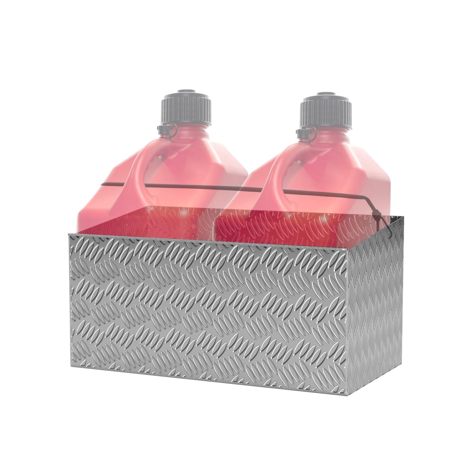 Dual Gas Can Holder Aluminum Motorsport Fuel Storage Rack for 2 Five Gallon J...