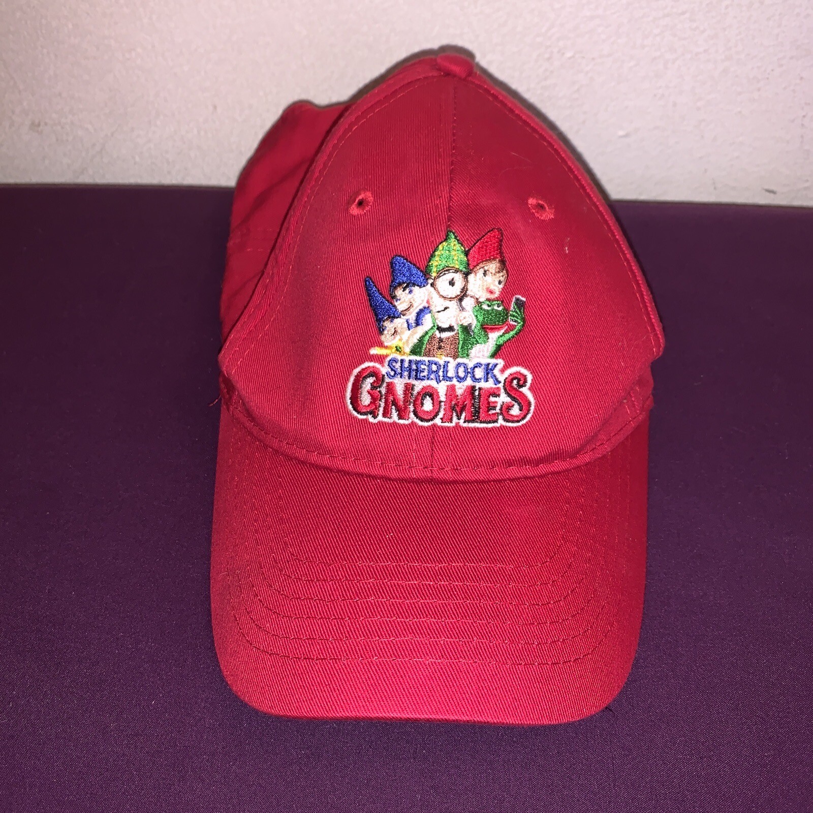 Sherlock Gnomes Red Youth Hat Cap RARE