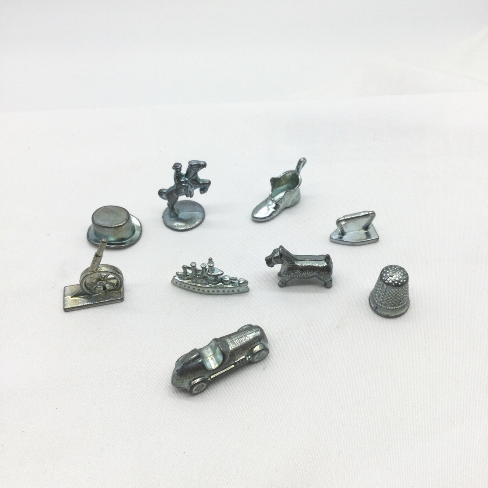 Monopoly 1985 Replacement Tokens 9 pcs Very Good Condition