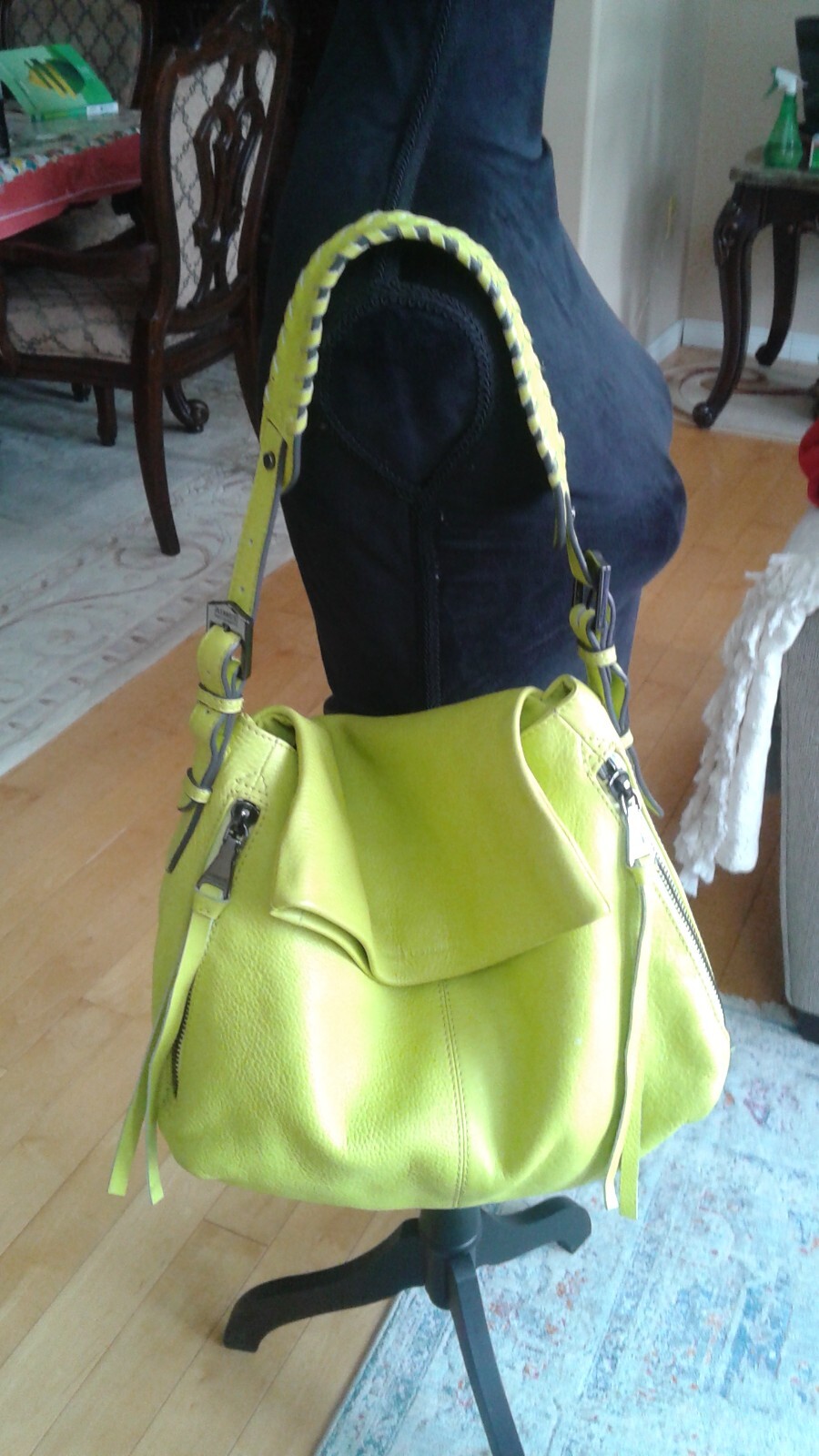 AIMEE KESTEMBERG WOMEN HOBO BAG YELLOW NEON COLOR