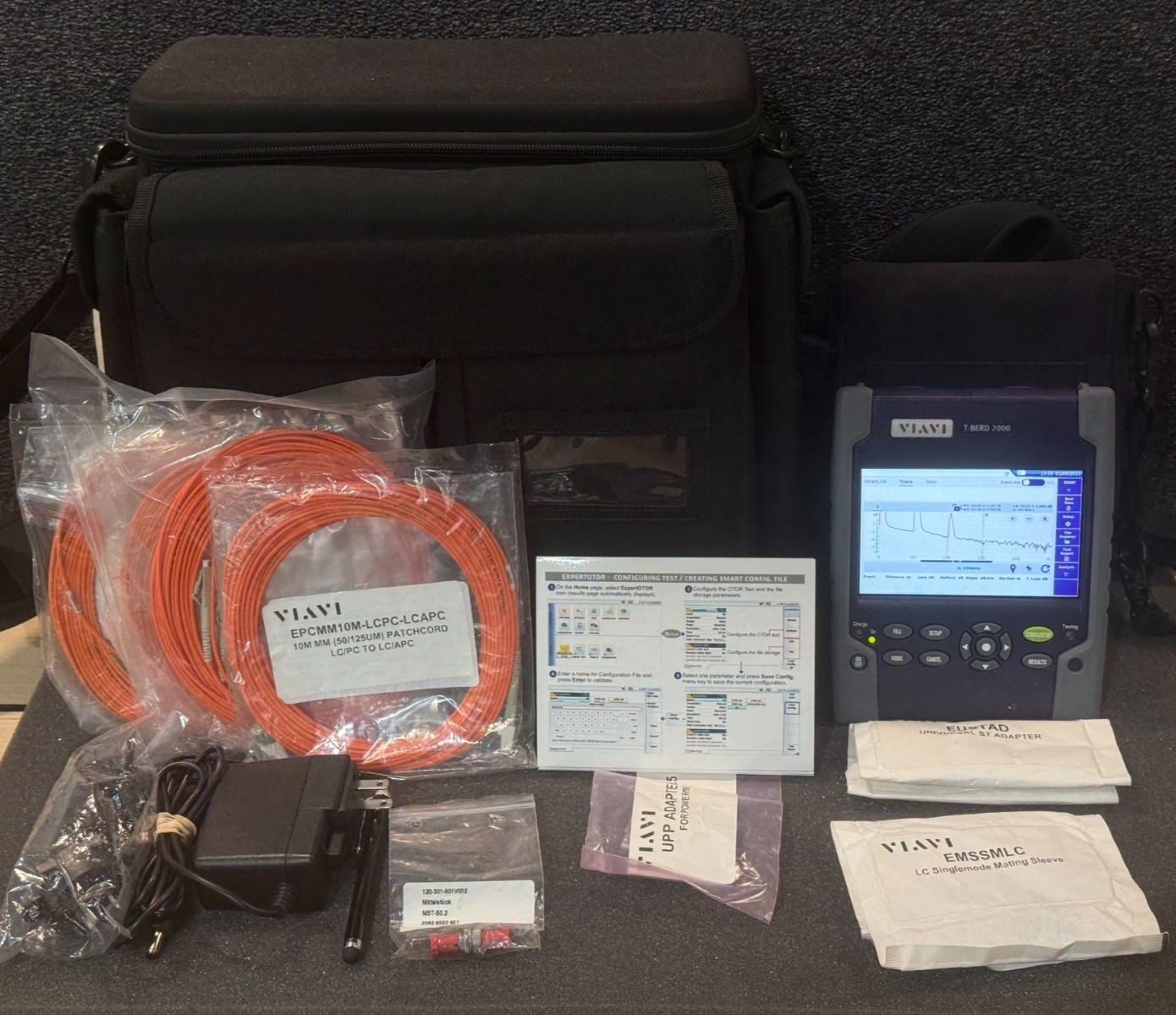 VIAVI T‑BERD 2000V2 + E4146QUAD Quad OTDR Module 850/1300/1310/1550nm w/ PM 4225