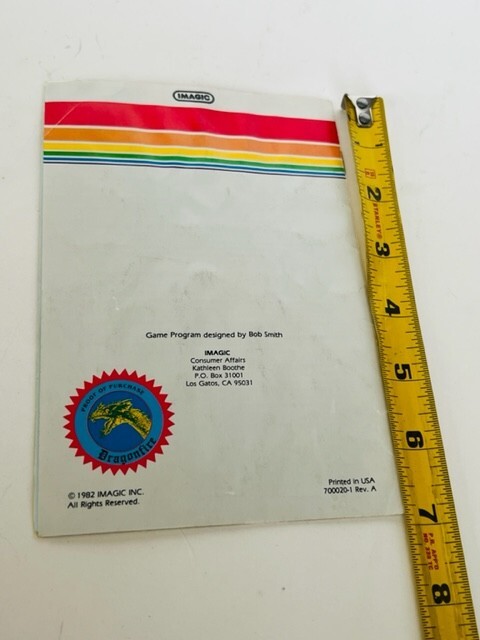 Dragonfire dragon Atari Video Game 2600 Manual Guide vtg 5200 electronics 1982