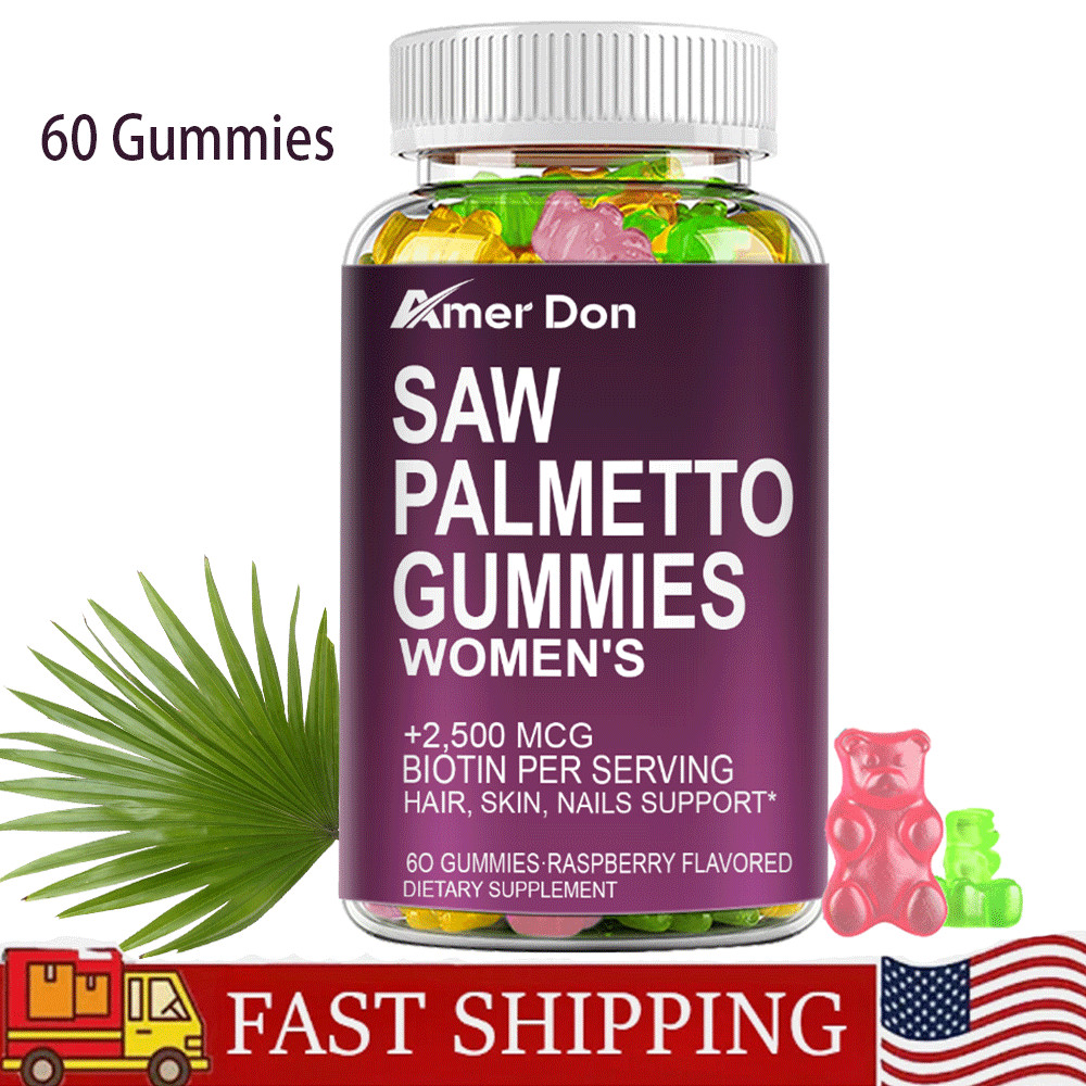 Saw Palmetto Gummies 2500mcg 60 Gummies Metabolism Support Increase Energy
