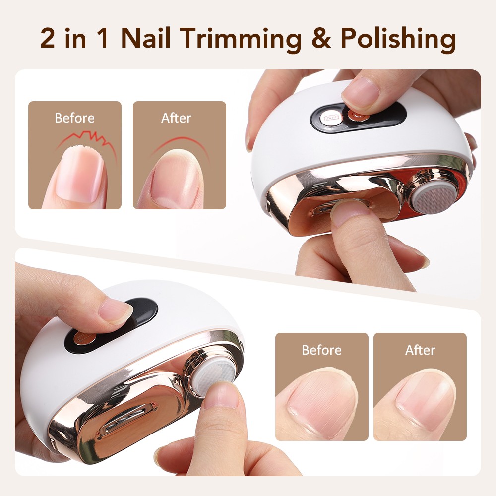 Safety Electric Nail Clipper Automatic Thick Nails Trimmer Professional Tool US