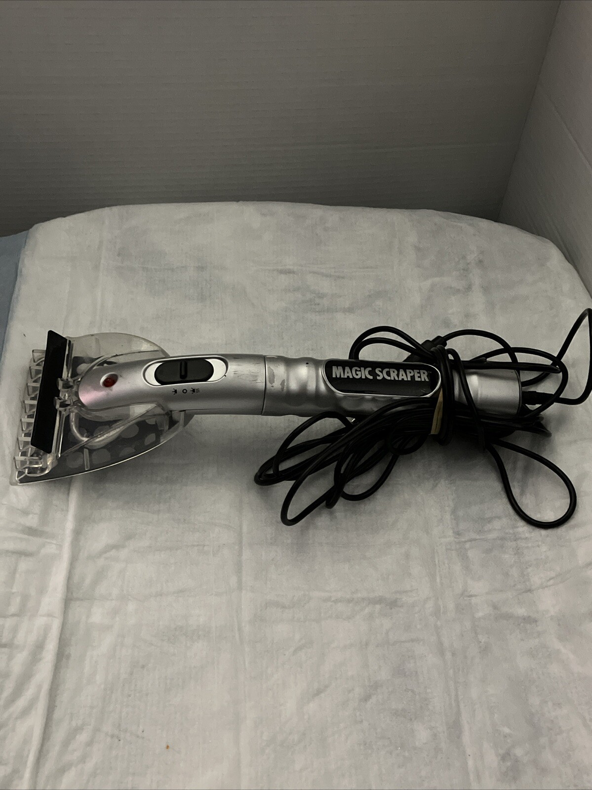 Magic Scraper Heated Ice Scraper SILVER  with BLACK CORD