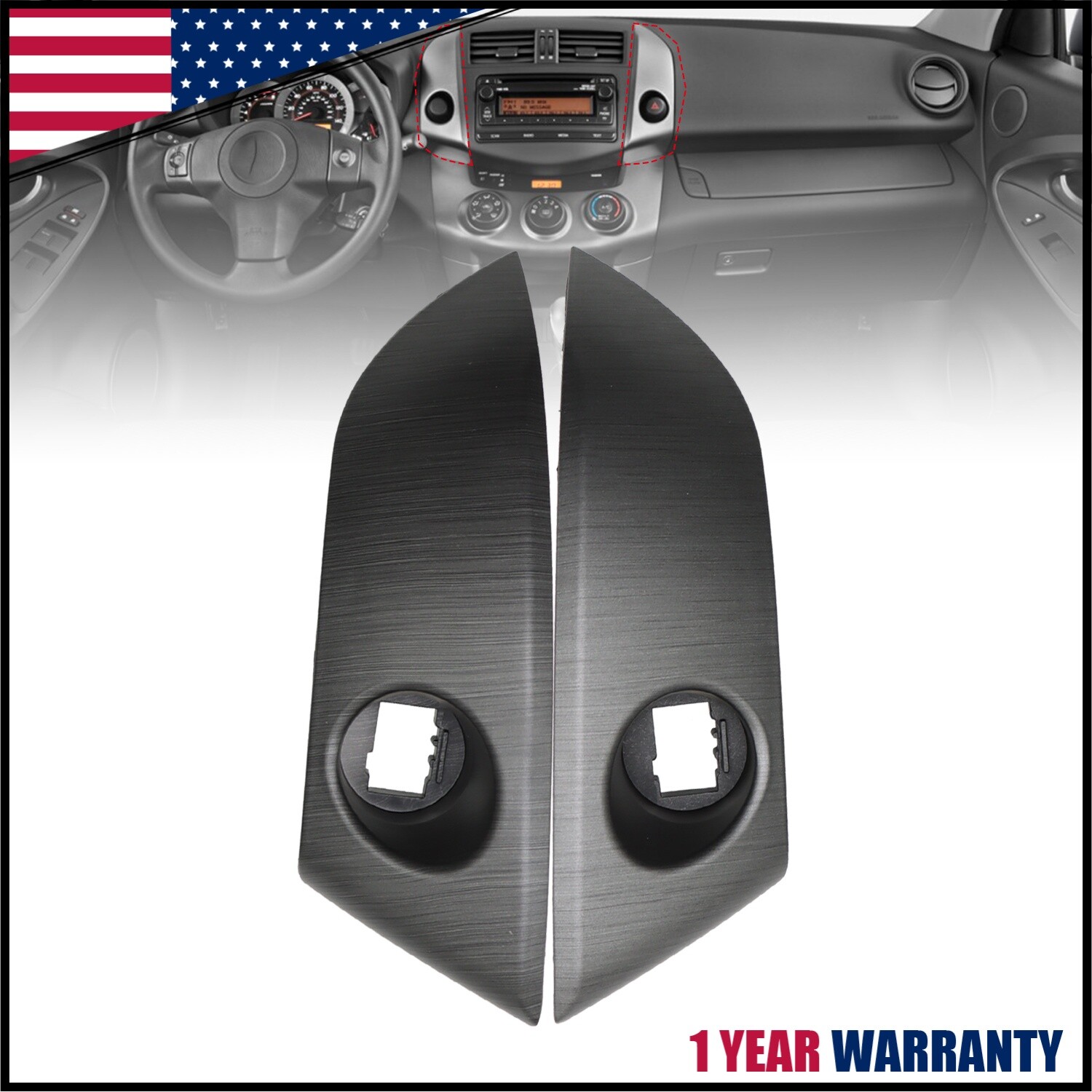 For Toyota RAV4 2006-2012 Dash Center Instrument Panel Replacement Trim Cover
