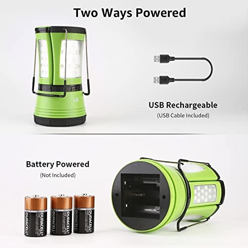 LE LED Camping Lantern Rechargeable, 600LM, Detachable Flashlight, Camping Es...