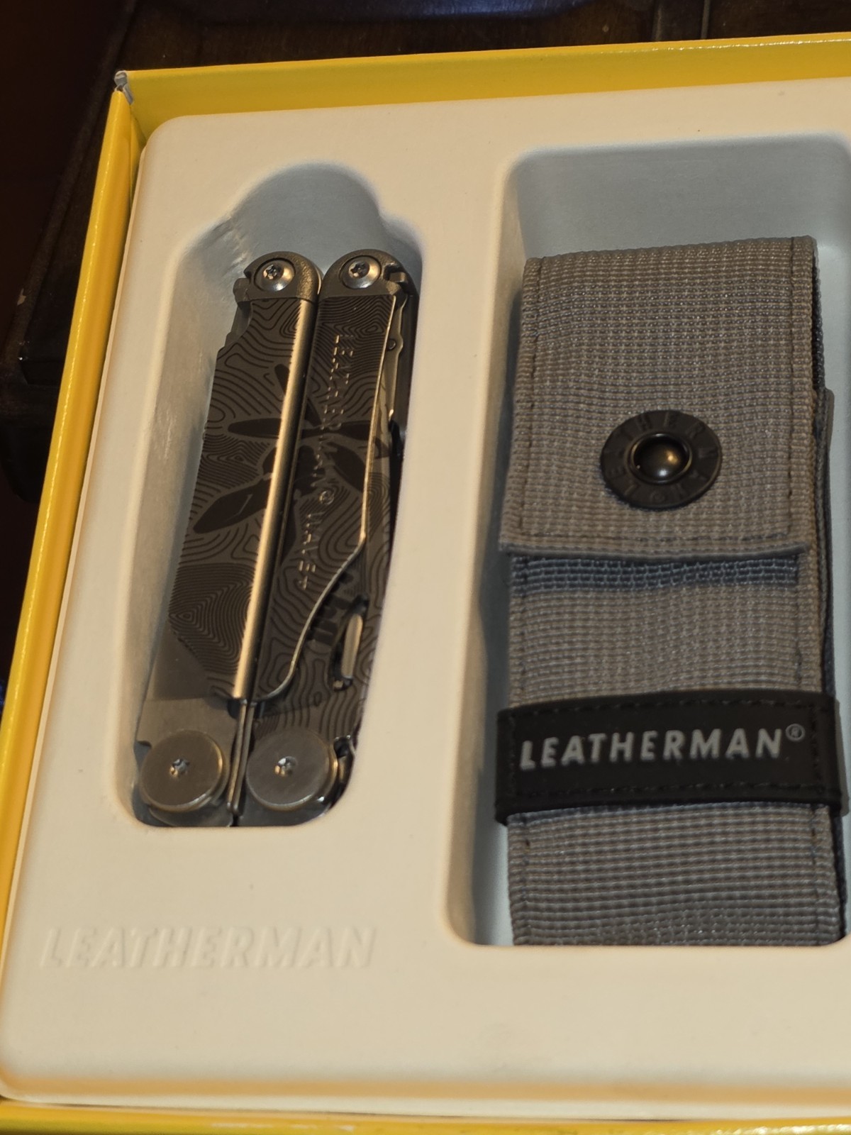 RARE Custom Shop Leatherman Wave Plus Multi-Tool Black & Silver Design New Nice