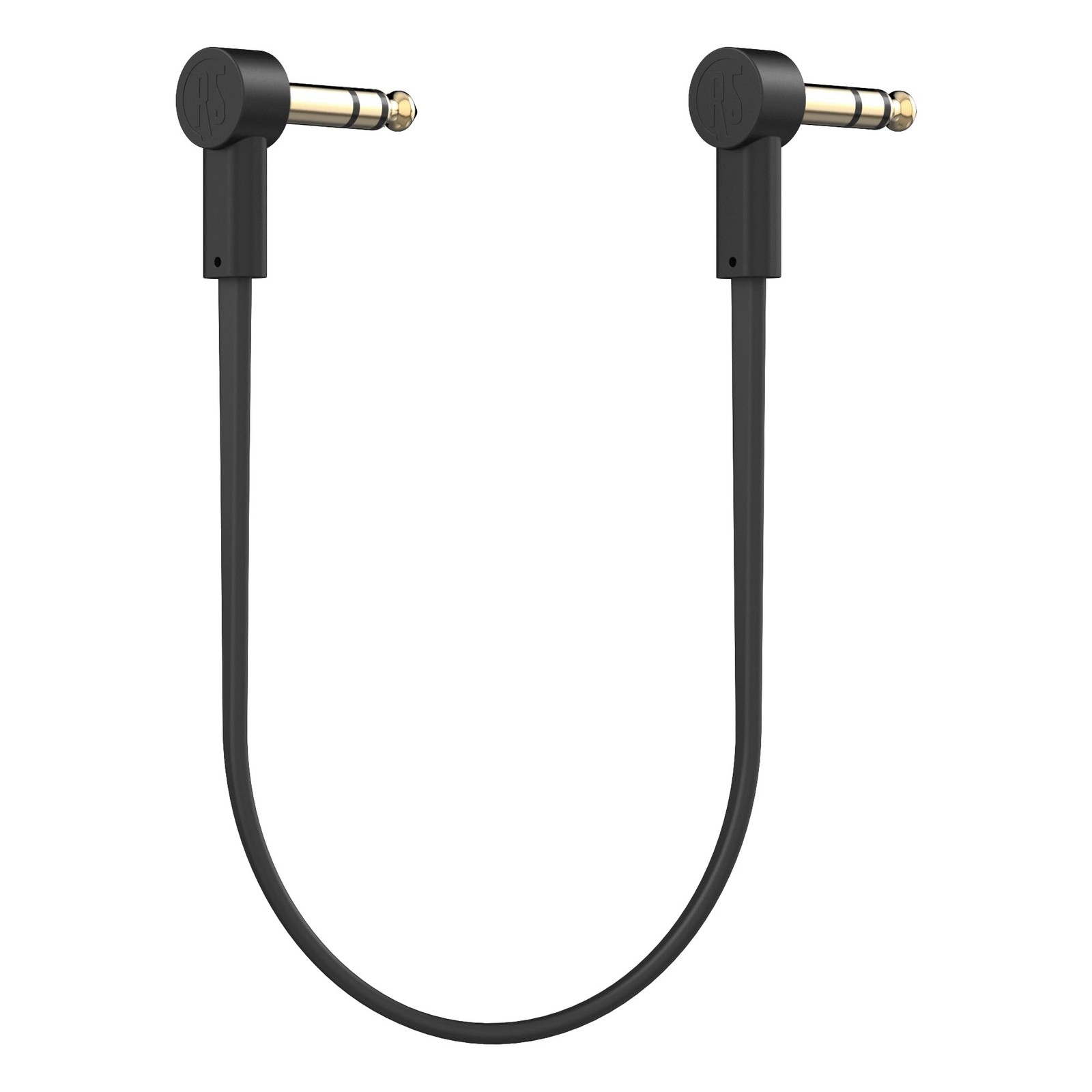 1/4" Stereo TRS Flat Patch Cables - 18" Ultra-Thin, Right Angle | Low Profile...
