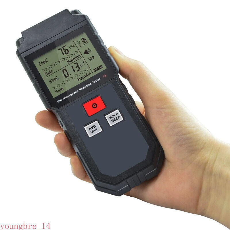 Electromagnetic Radiation Tester Portable Digital LCD Electric Magnetic Field