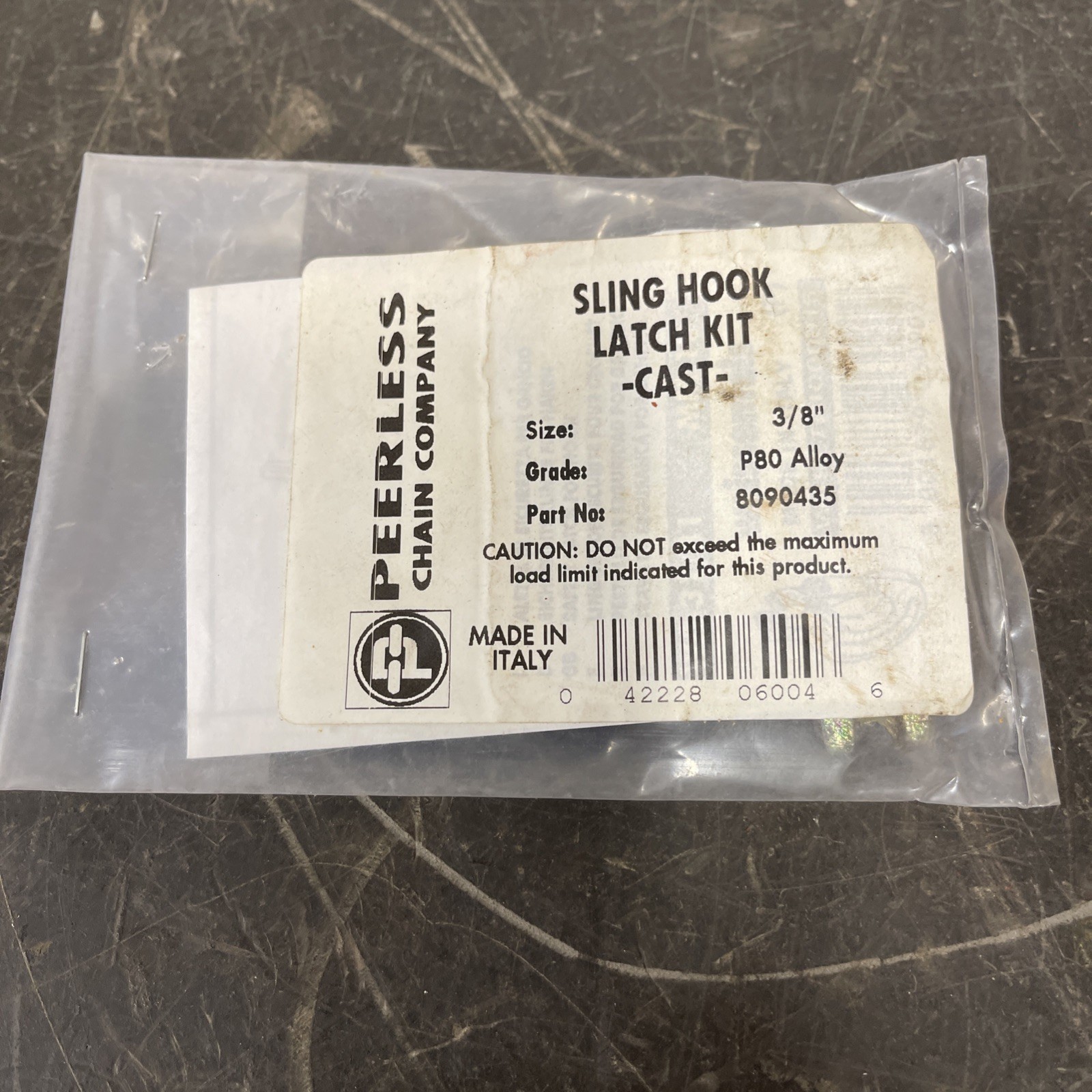 Peerless 8090435 3/8" Cast Sling Hook Latch Kit P80 Alloy