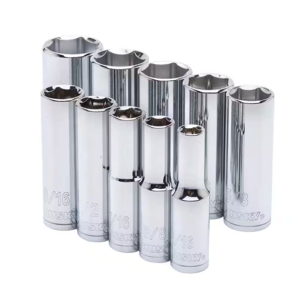 3/8 In. Drive Deep SAE Socket Set (10-Piece)