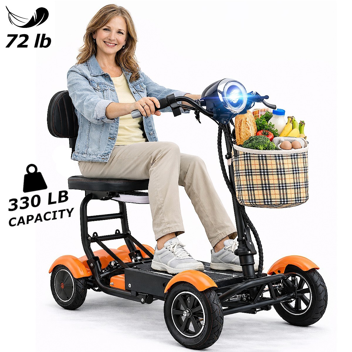 Foldable Electric Power Scooter for Outdoor Tasks & Travels, Airline Friendly