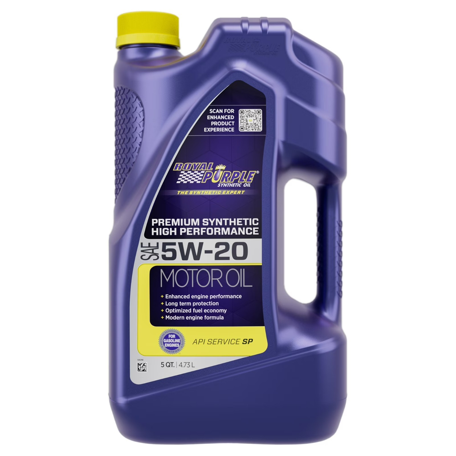 Royal Purple High Performance Motor Oil 5W-20 Premium Synthetic Motor Oil, 5 Qts