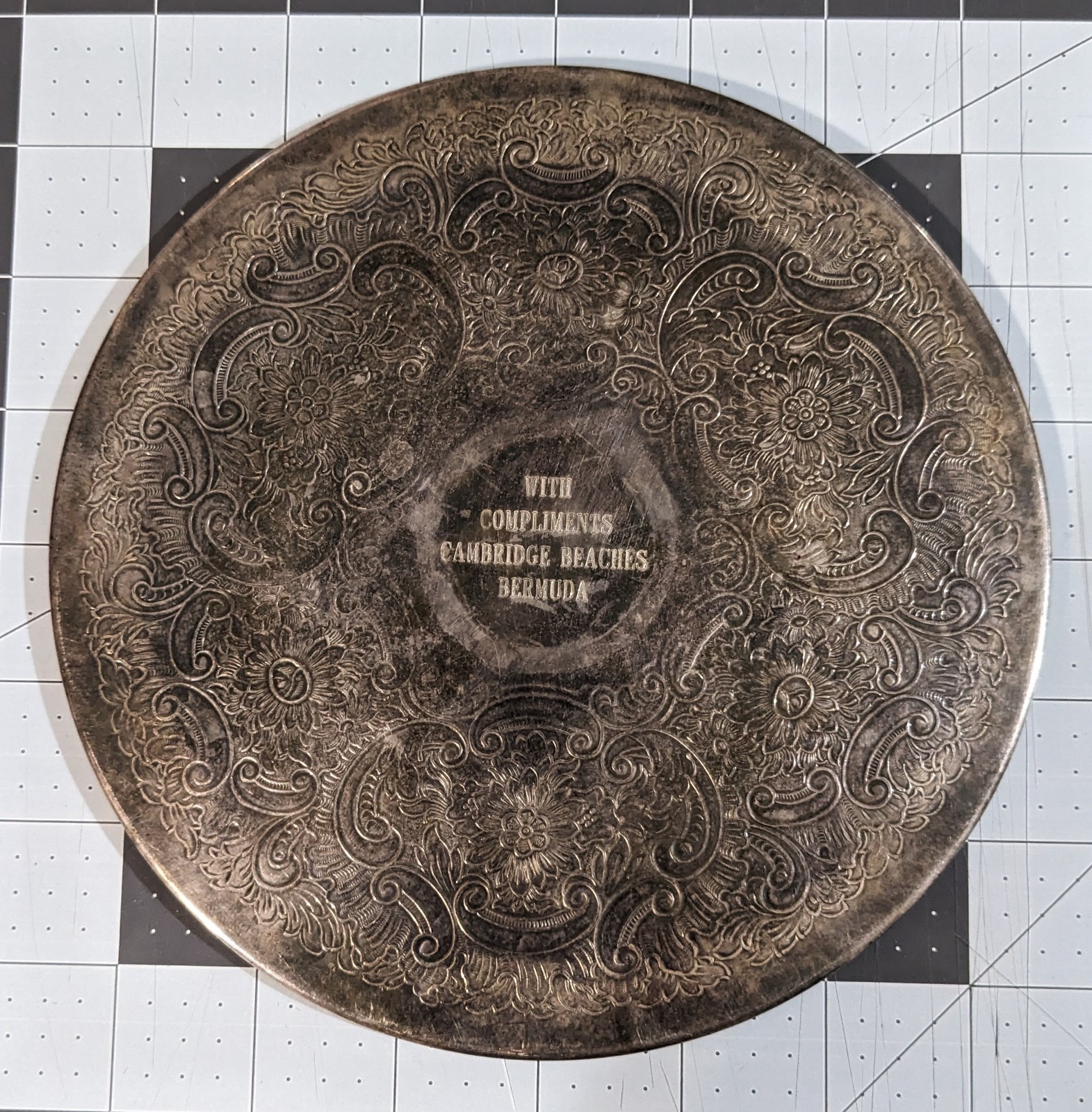 ?1920s Bermuda With Compliments Cambridge Beaches EPCA Trivet 6" Made in England