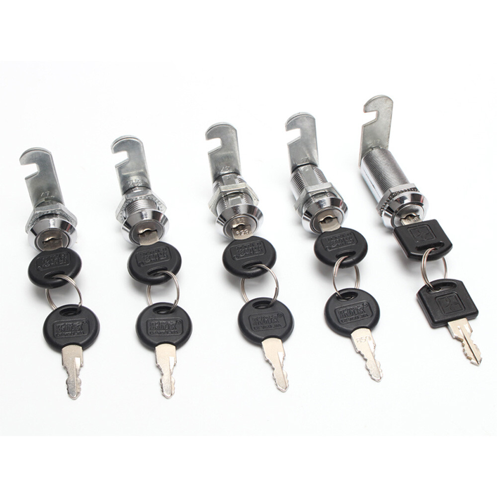 Thread Cam Lock for File Cabinet Mailbox Drawer Cupboard Desk Locker + 2 Keys