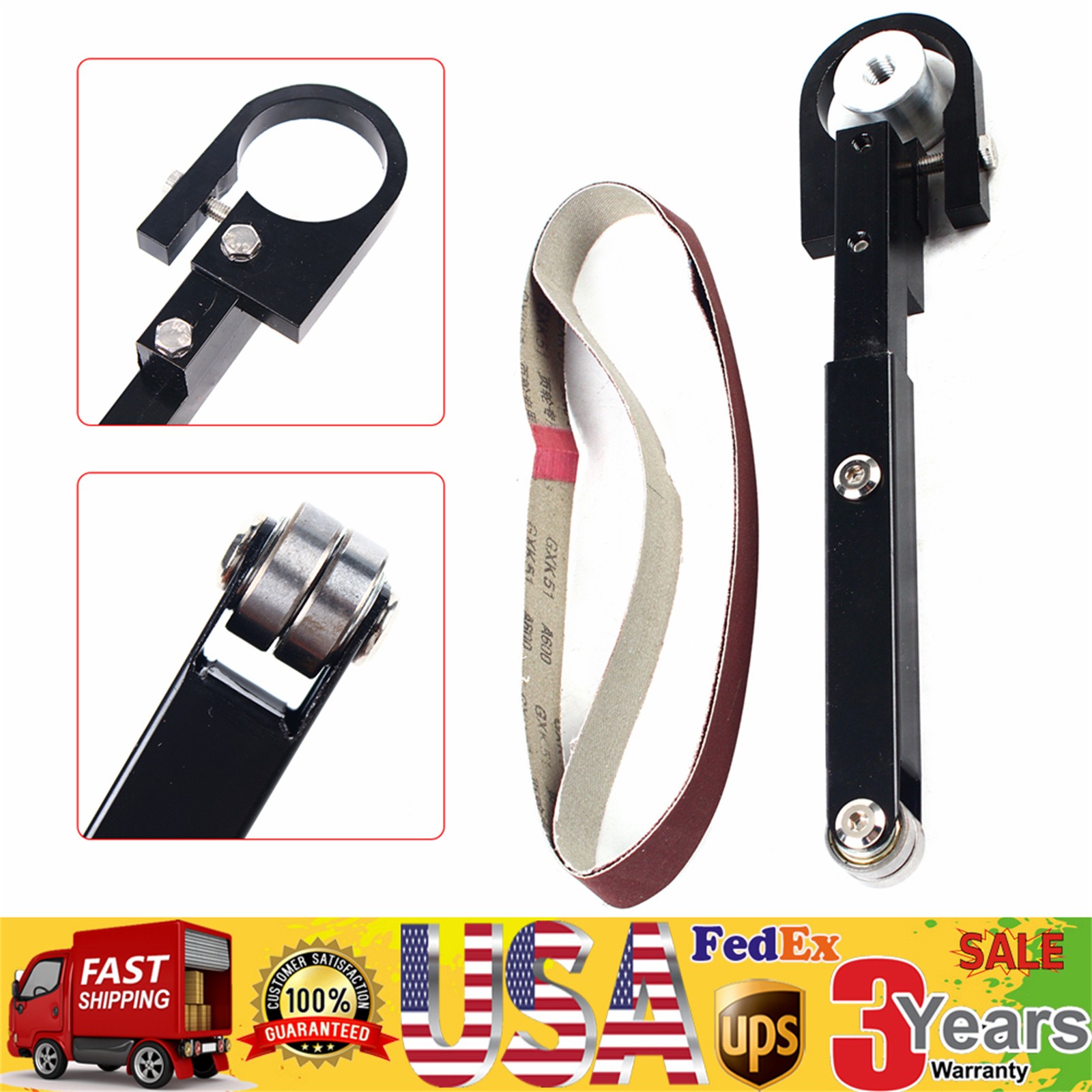 Multifunction Sanding Tool Attachment Bandfile Angle Grinder Bracket kit