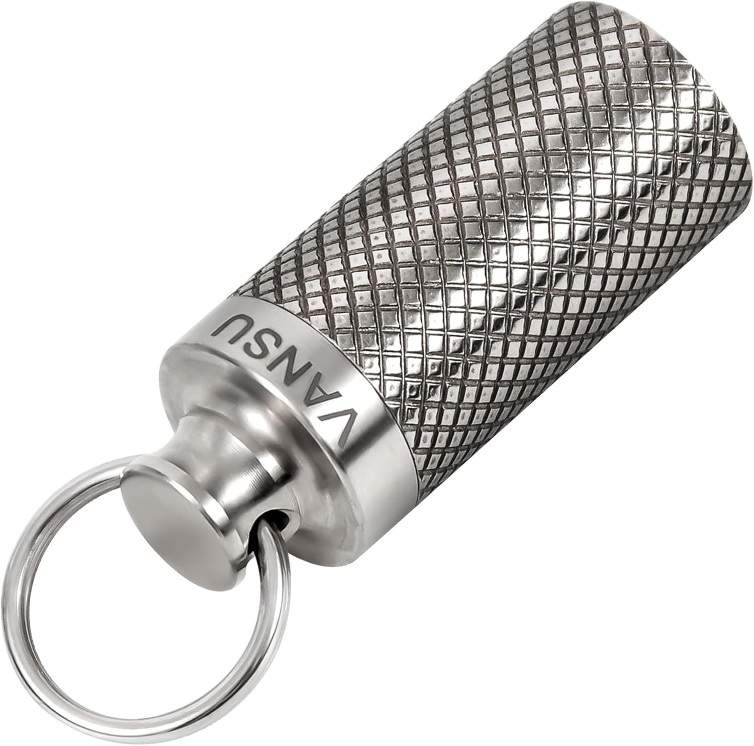 Vansu Titanium Waterproof Keychain Pill Holder Container,portable Mini