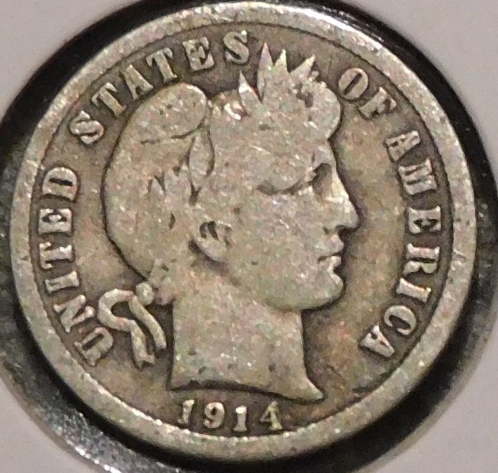 Silver Dime - Barber - 1914 [659]