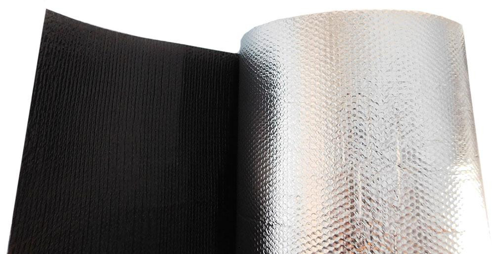 REFLECTIVE BLACK / SILVER FOIL Double BUBBLE Foil Insulation Roll 12X10 R8