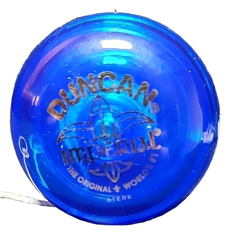 Vintage Duncan Imperial Clear Blue Yo Yo - Made In USA  Used Great Condition