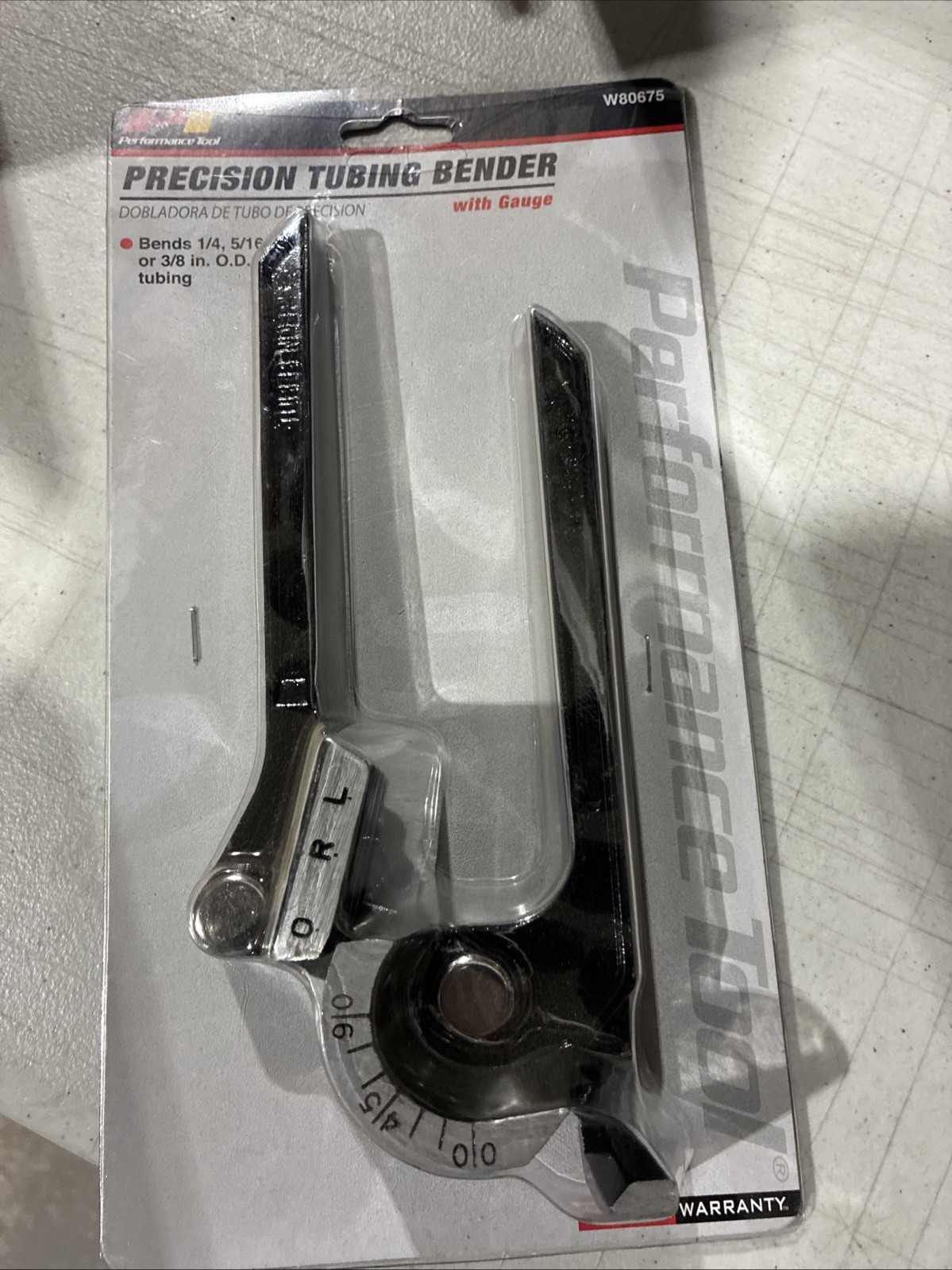 PERFORMANCE TOOL W80675 PRECISION TUBING BENDER WITH GAUGE UPC: 039564806759