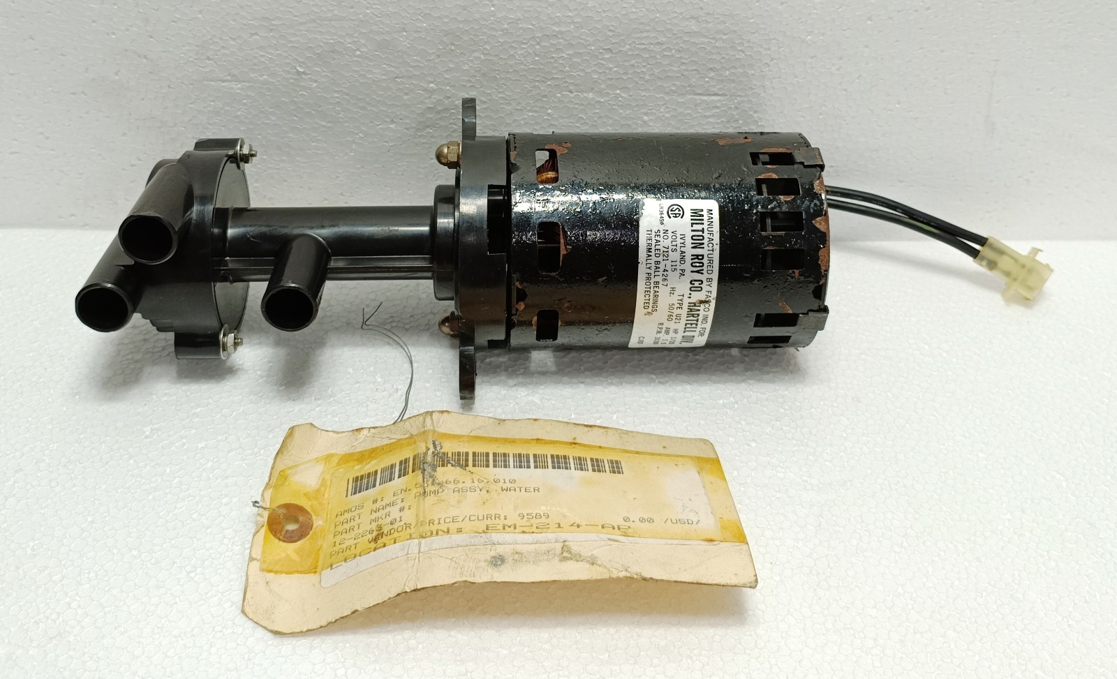 Scotsman 12-2263-01 Hartell GPPE-1S-1B Ice Machine Water Pump 115V New Surplus