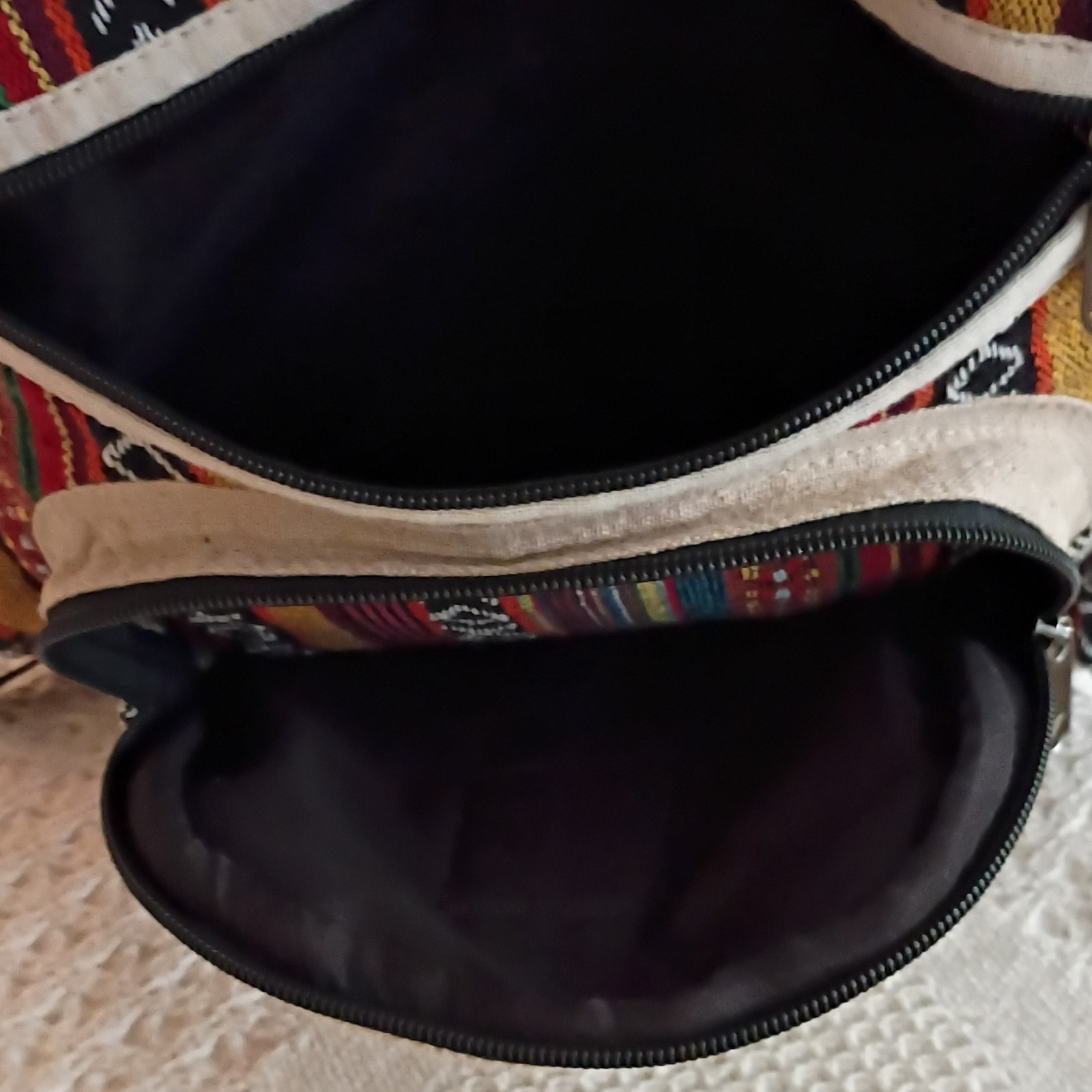 Threadheads Himalayan Hemp Backpack Patterned Multicolor Padded Straps Hiking