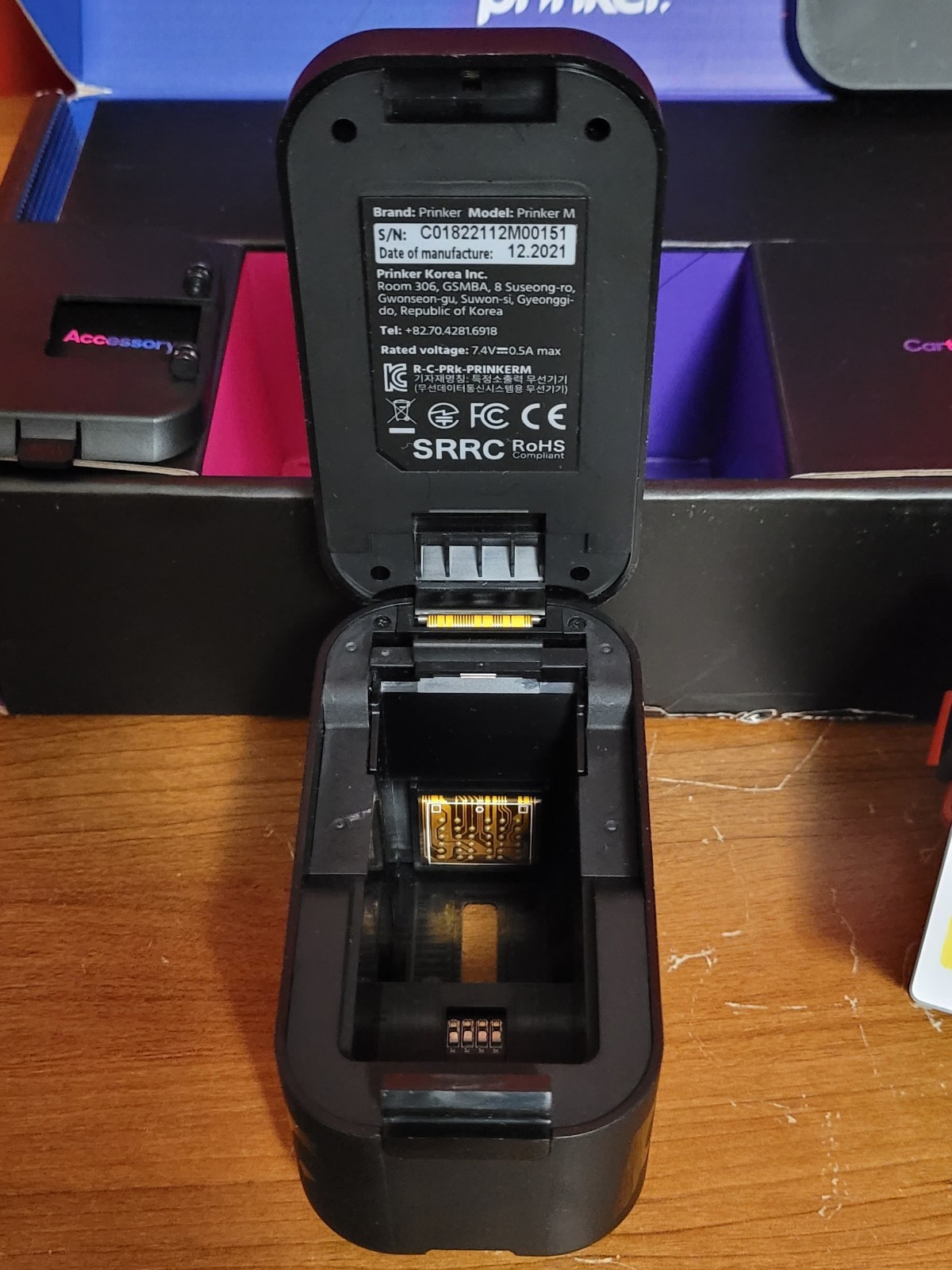 Prinker M Temporary Tattoo Device Package Compatible W/ iOS Android Devices
