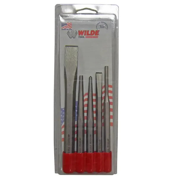 Wilde Tool 5 Pc Punch & Chisel Made in USA, K5