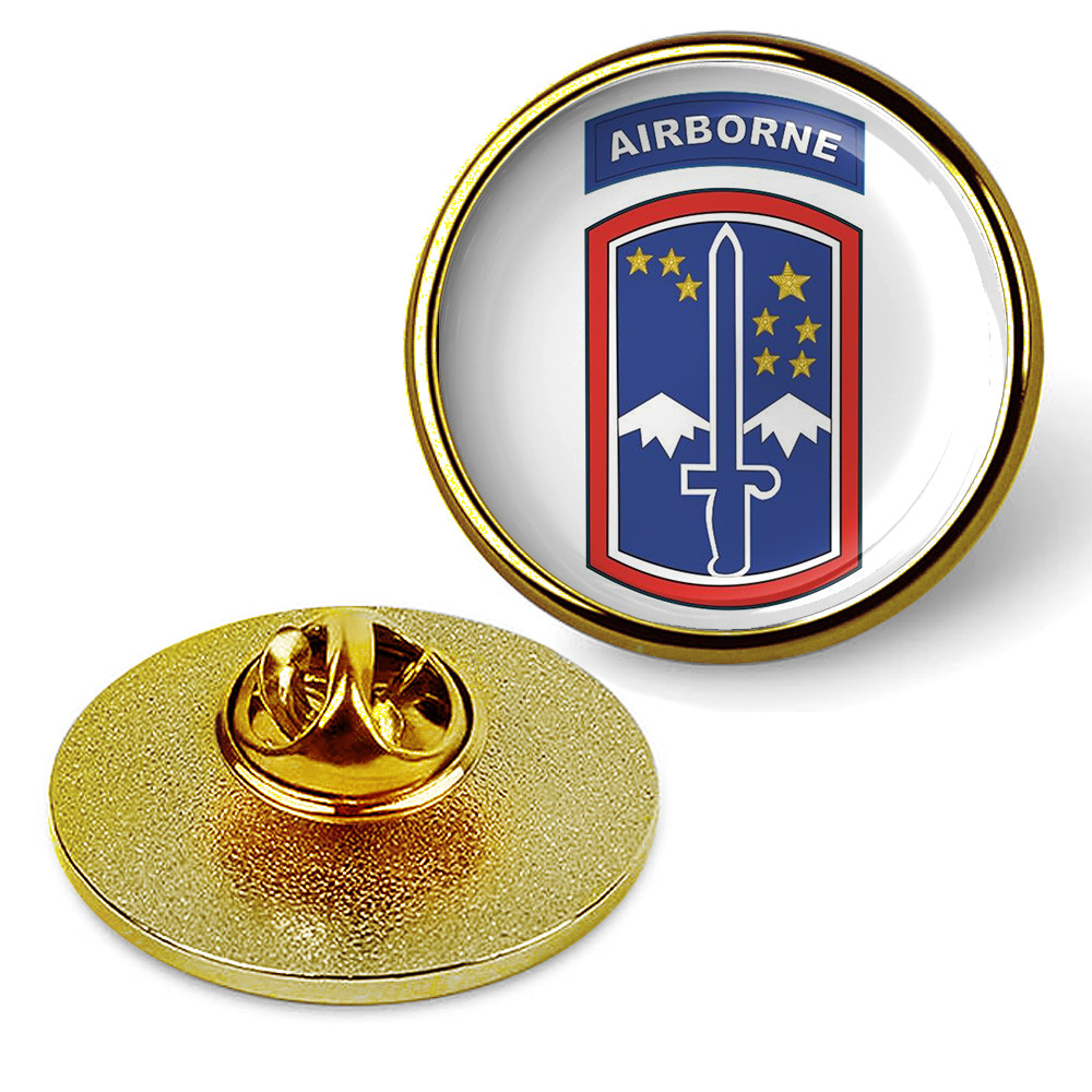 US Army 172nd Infantry Brigade Airborne Pin Lapel Tie Tac Suit Shirt -  Gold