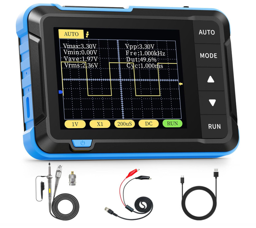DSO152 Handheld Oscilloscope, 2.8" TFT Digital Oscilloscope Kit 200KHz Bandwidth