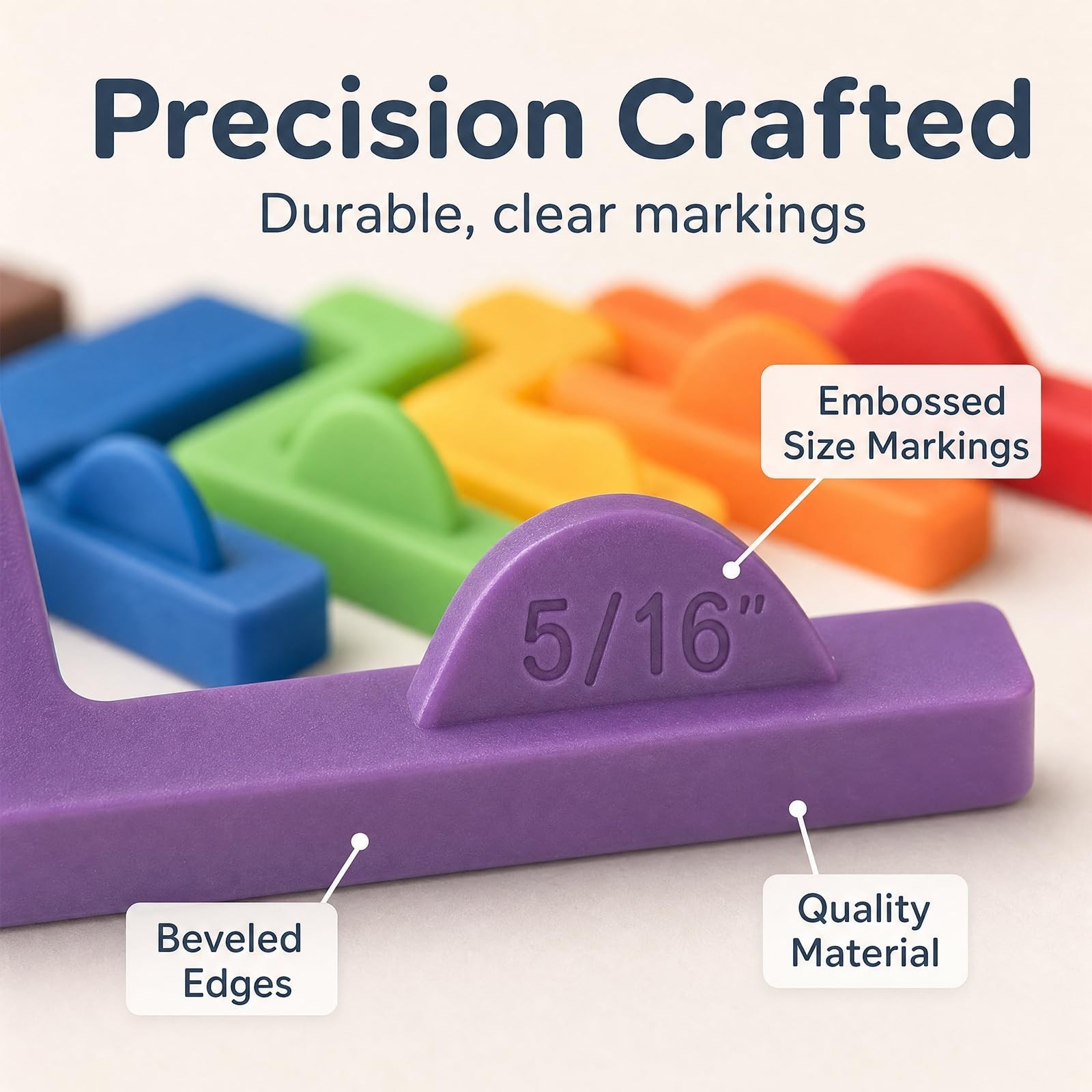 7-Piece Paper Craft Alignment Tool Set for Precision Spacing & Layout Adjustment
